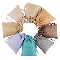 Sacs-cadeaux en toile de jute avec logo personnalisé mariage 8x10cm sacs en jute toile de jute lin pochettes cadeaux pour bijoux avec cordon de serrage