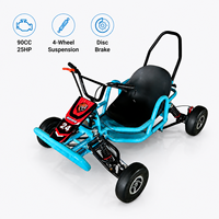 Kart de course tout-terrain personnalisable, robuste, capacité de charge de 120 kg, moteur à essence 90 cm³, pour sports d'aventure