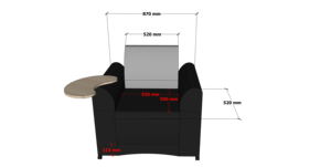 Custom Design Sofas tuhl Wohnzimmer möbel Sofa Verdicken Schwamm Sessel Sofa Wartes tuhl mit abnehmbarem Tisch - Product Image 4