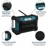 Système audio professionnel pour chantier, haut-parleur Bluetooth, radio FM AM, robuste IP65, sans fil, batterie 18V