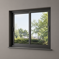 Ventanas de Aluminio con Mosquitera, Ventanas Abatibles de Vidrio con Aislamiento Térmico para Hogares