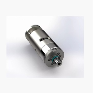 Pompe à piston axial miniature BIERI AKP, fabrication suisse, pompe hydraulique pour huile et gaz, type piston pneumatique, aluminium anodisé - Product Image 3