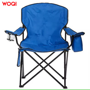 Chaise de camping pliable d'extérieur Woqi, cadre en aluminium, tissu Oxford, bleu ciel, chaise de jardin portable 50x50x80cm - Product Image 3