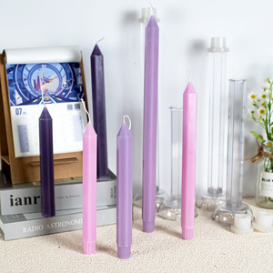 Moldes de vela de Pilar superior puntiagudo <span class=keywords><strong>hexagonal</strong></span> de 2,2 cm, molde de fabricación de velas acrílicas de plástico Flexible - Product Image 2