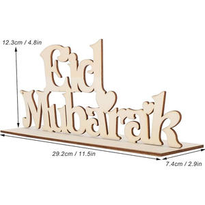 Fabbrica personalizzato in legno Eid Mubarak ornamento alfabeto <span class=keywords><strong>inglese</strong></span> per la <span class=keywords><strong>casa</strong></span> decorazioni in legno - Product Image 6