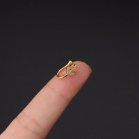 ZF Clip sur anneau de nez Faux Piercings manchette de nez pour bijoux Non Piercing CZ Septum Hoop hommes femmes Piercing de nez Tragus boucles d'oreilles