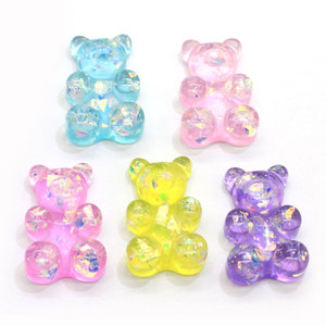 100pcs 3D Mini Colorful <strong>Resin</strong> Bear Beads Craft Series Cabochons <strong>Resin</strong> Charms <strong>Gift</strong> Fit Making Diy Craft Decoration - Product Image 1