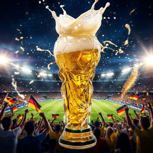 Jarra de <span class=keywords><strong>Cerveza</strong></span> de Vidrio Creativa de Gran Capacidad, Diseño de Trofeo de Fútbol, Jarra de Brindis sin Plástico para Fiestas de Fútbol - Product Image 2