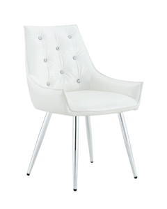 Crocodile Pattern Premium PU Leather Modern Accent <b>Chair</b> for Home Office Diamond Decor Backrest Chrome <b>Silver</b> Metal Legs - Product Image 1