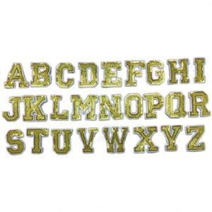 Nouveaux patchs thermocollants à sequins de 6,5 cm (2,55 pouces) avec bordure rose, or et argent, lettres et chiffres scintillants - Product Image 5