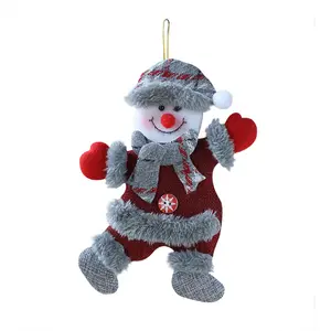 Nuovo Design carino alce orso Santa Claus bambola finestra di natale albero di natale ciondolo decorazione