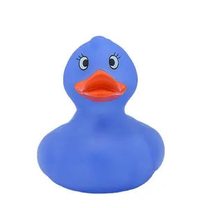 Hot Sale Wholesale Promotional Plastic Baby Floating Blue Rubber Bath Duck