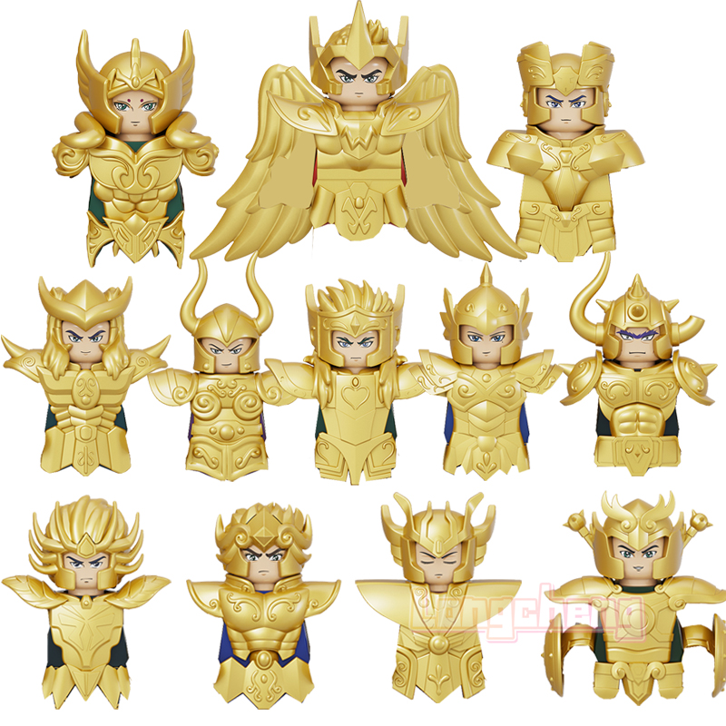 PG8299 PG8300 новый фильм Saint Seiya аниме фигурка рыцарей зодиака мини конструктор двенадцать созвездий развивающие игрушки