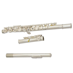 Flûte traversière française 16 clés à trous ouverts en Do, plaquée argent, instrument pour débutants, enseignement et examen pour adultes - Product Image 5