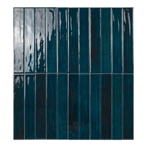 Azulejo Azul Medina 5 x 30 cm Brillante con Bordes Irregulares - Product Image 2