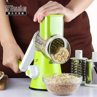Fabrieks Prijs Voedsel Shredder Multifunctionele Handmatige Roller Drie-Blads Groentesnijder