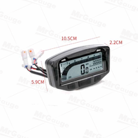 MrGauge MotoQueen 752-119 Baru 12V Bahan ABS Universal LCD Speedometer Odometer untuk Sepeda Motor Sepeda UTV ATV Kapal Pesiar