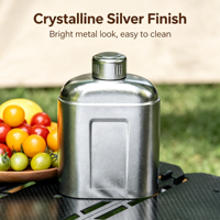 Gourde en titane pur de 1100 ml, bouteille d'eau en titane monocouche chauffable pour le camping et la randonnée en plein air