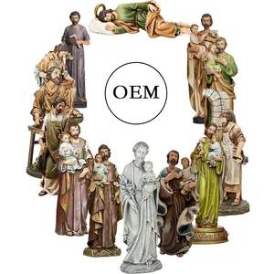 Estatua de resina religiosa católica, imágenes de bautismo, virgen, estatua de Natividad, 48in, st mama, María