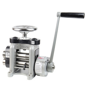 DRM C100RE Laminoir à engrenages 4:1 Boîte de réduction 65mm Zone plate 9 canaux de fil et 4 rouleaux à profil demi-rond pour bijoux - Product Image 6