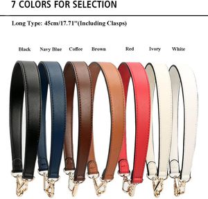 Flat Grain Leather Replacement Straps For Handbags <b>Purse</b> Straps Replacement Crossbody Silver Clasps Women <b>Purse</b> Making CM Long C - Product Image 5
