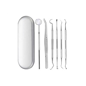 Yeniden kullanılabilir diş muayene kiti isteğe bağlı parçalar paslanmaz çelik prob ve ölçekleyici teşhis aleti diş cerrahi alet kutusu - Product Image 3