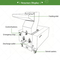 Machine de broyage et de concassage grossier pour feuilles, racines, coquillages, biscuits, poivre, œufs, sucre, herbes et coquilles