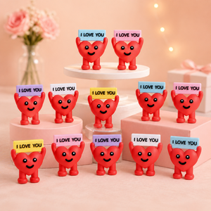Graziosa Statuetta a Forma di Cuore con Scritta 'I Love You' in PVC, Decorazione per San Valentino, Regalo per Coppie, Arredo Casa, Decorazione per Tavoli di Matrimoni e Feste - Product Image 2