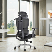 Fauteuil de bureau de direction moderne et ergonomique en tissu, pivotant, de luxe, à dossier haut, confortable, avec soutien lombaire réglable, certifié