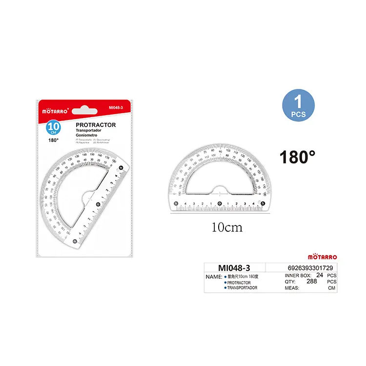 School Math Drawing Drafting Geometry Goniometer 180 Degree Angle Ruler Protractor Ruler
