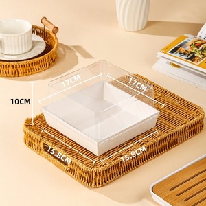 Cajas de Panadería de Papel Blanco con Logotipo Personalizado al por Mayor, Cajas de Embalaje de Alimentos para Llevar con Tapa Transparente - Product Image 2