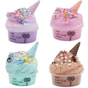 Kit DIY de Slime Azul de Navidad: Nubes, Unicornios, Corazones, Lentejuelas, Espuma Esponjosa, Nieve, Mantequilla, Aroma a Algodón de Azúcar y Helado - Product Image 3