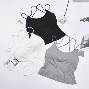 New arrival factory direct price long women seamless bra black white gray color free size nylon spandex material