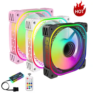 2023 New Style Design Factory OEM RGB Fan 120mm Pc Case ATX Fans Cooling Colorful Computer 12V Gaming CPU Cooler Air ARGB Fan