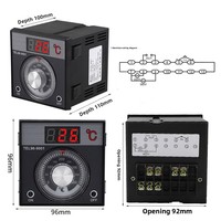 Contrôleur de température numérique PID TUOBANG TEL96-9001 AC220V/380V, thermostat de four universel à bouton mécanique de type K/E, OEM/ODM