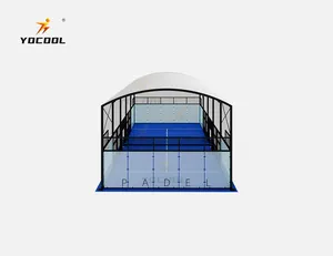 YOCOOL panoramic padel court dayung biaya Lapangan Tenis Lapangan padel fleksibel