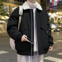 Vestes en duvet pour hommes en gros, vestes épaisses tendance pour hommes, manteaux décontractés à fermeture éclair, vestes en duvet pour hommes personnalisables avec logo pour l'hiver