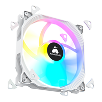 Ventilateur de châssis RGB AntarcChill blanc 120 mm, grand volume d'air, silencieux, pour PC de bureau, tour de jeu et serveur