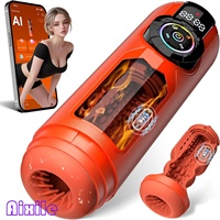 Beheizbarer Männlicher Masturbator Penispumpe Sexspielzeug für Männer KI-Interaktion APP-Steuerung Mit 9 Vibrations-, Stoß- und Saugmodi Sexmaschine