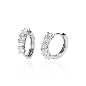 Pendientes de lujo personalizados para mamá con circonitas cúbicas amarillas y logotipo personalizado, aretes de oro con circonitas. - Product Image 6