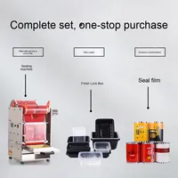 Machine d'emballage et de thermoscellage semi-automatique pour supermarchés commerciaux, pour applications de film de protection et de boissons