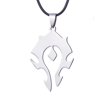 Collier pendentif ZRM Fashion en acier inoxydable avec logo tribal World of Warcraft, chaîne à maillons vintage, <span class=keywords><strong>Alliance</strong></span> Horde, badge WOW pour femme - Product Image 4