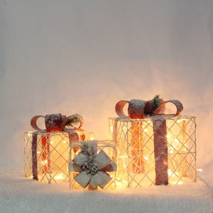 Đèn Hộp Quà Giáng Sinh Bán Chạy Nhất Đèn <span class=keywords><strong>Led</strong></span> Chất Liệu Acrylic Trắng Ấm Đèn Trang Trí Hiện Đại Chiếu Sáng Gia Đình - Product Image 2