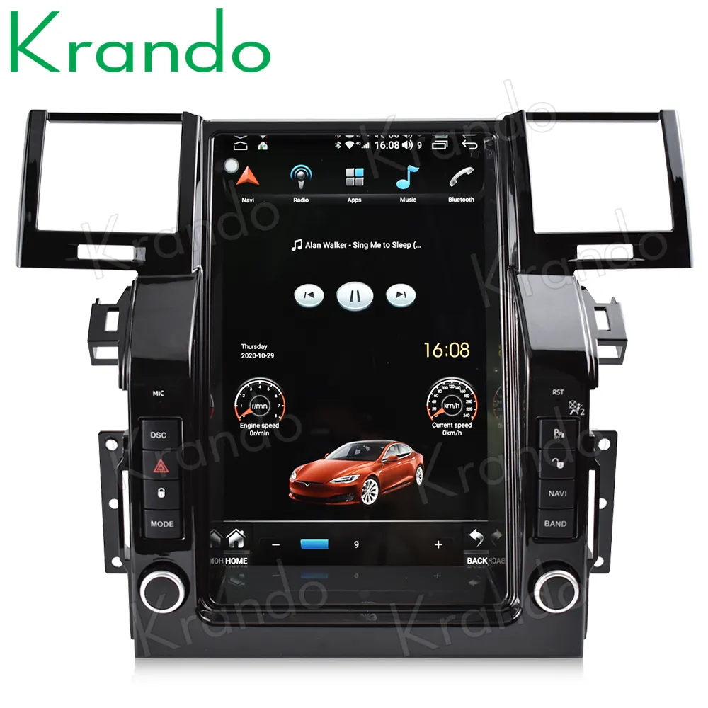 Krando 12.1Inchesla stil Android navigasyon araç DVD oynatıcı oynatıcı GPS Range Rover sport 2005-2009 için kablosuz Carplay kafa ünitesi