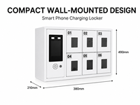 Estación de Carga de Teléfonos Inteligente de Pared con 9 Puertos, Casillero Electrónico sin Llave para Gimnasios y Vestíbulos de Oficinas - OEM ODM