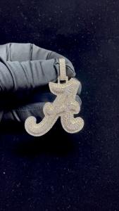 Colgante Iced Out de Diseño Personalizado con Diamantes y Moissanita, Estilo Hip Hop Urbano, Letras de Moda, Colgantes y Dijes para Artistas, Unisex - Product Image 3