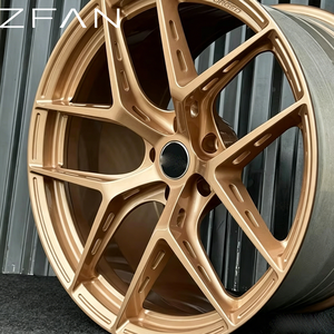 Rines de Aleación Cóncavos ZFAN de 17-26 Pulgadas, 5x114.3 120 127, Forjados en 6061-T6, Acabado Dorado Satinado, para Supra, 370Z, Mustang, Camaro, Autos de Pasajeros - Product Image 1