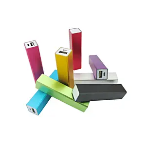 DigiBloom kundenspezifische Powerbank 2600 mah Square Tube Lippenstift Werbegeschenk Batterie tragbare Powerbanks individuell bedrucktes LOGO