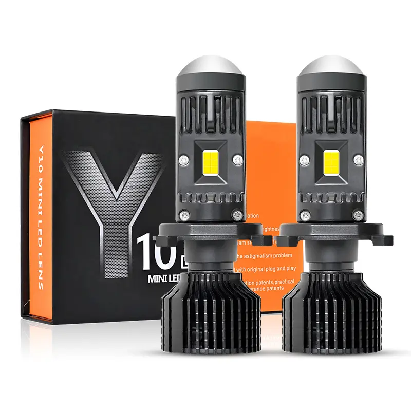 Yosovlamp Y10pro car LED headlight 25W with lens motorcycle headlight H4 H7 high and low beam spotlight