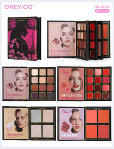 ชุดแต่งหน้า ONEYIOO อายแชโดว์ พาเลท บลัชออน ไฮไลท์เตอร์ ลิปกลอส สีชัด ติดทนนาน พร้อมประกายชิมเมอร์ - Product Image 4